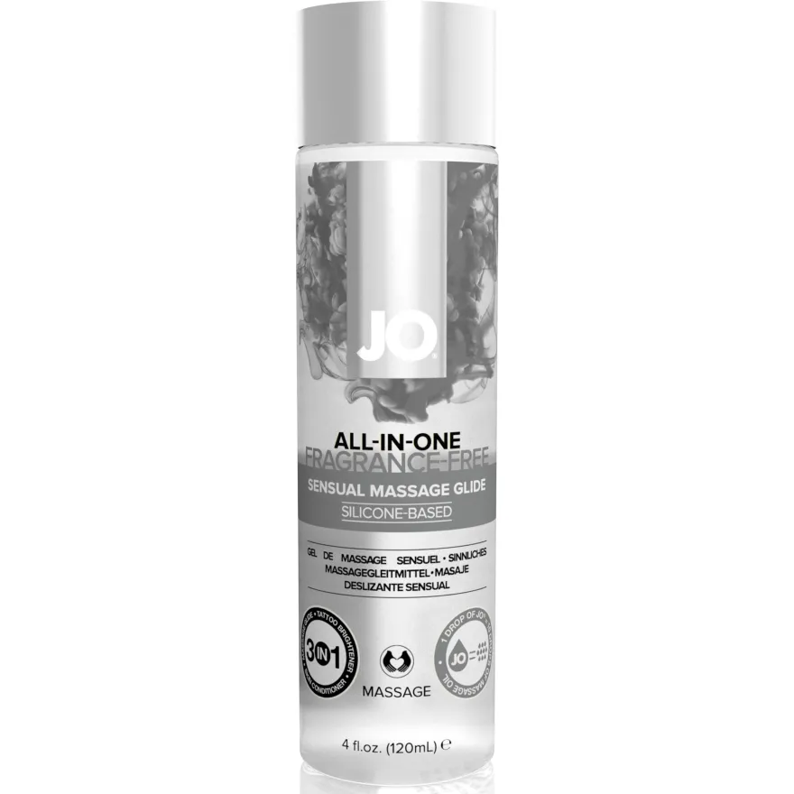 System JO – All-in-One Sensual Massage Glide Unscented Transparant (120 ml)