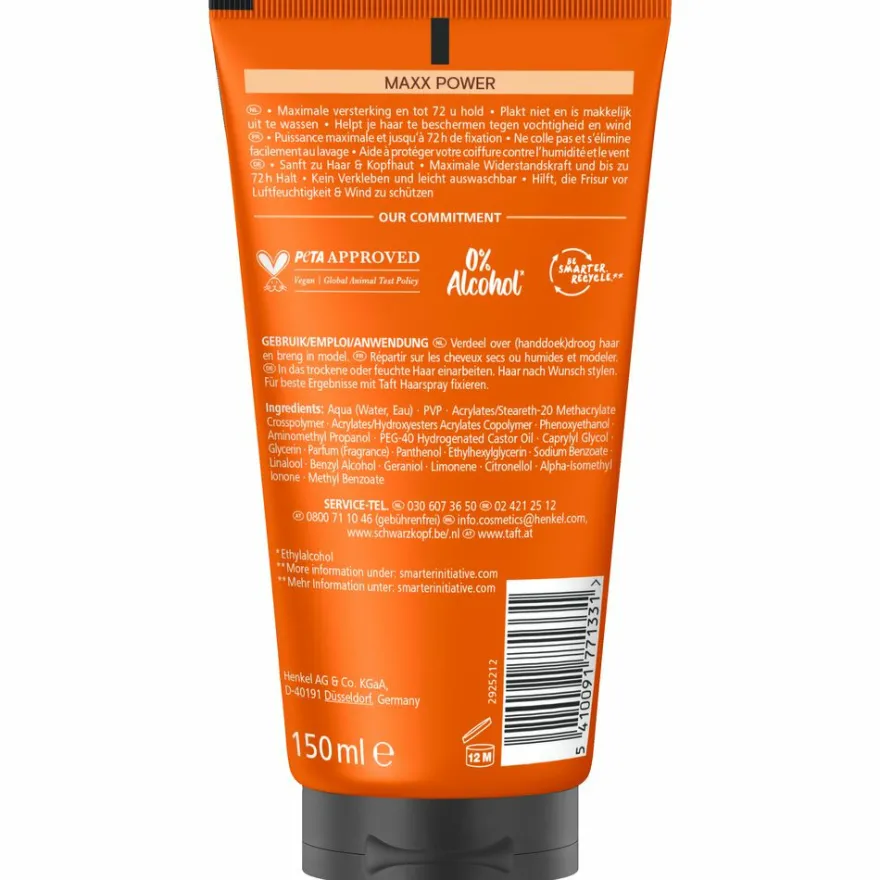 Taft Styling Gel – Maxx Power Hold 8 (150 ml)