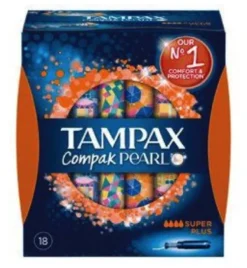 Tampax Tampons compak pearl super plus (18 stuks)