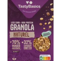 Tastybasics Less Carb-high Protein Granola Naturel (350 gr)