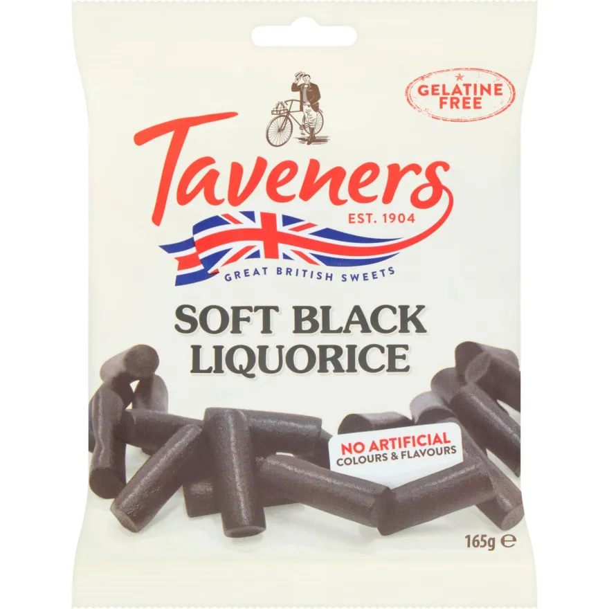 Taveners Black Soft Eating Liquorice (165 gr)
