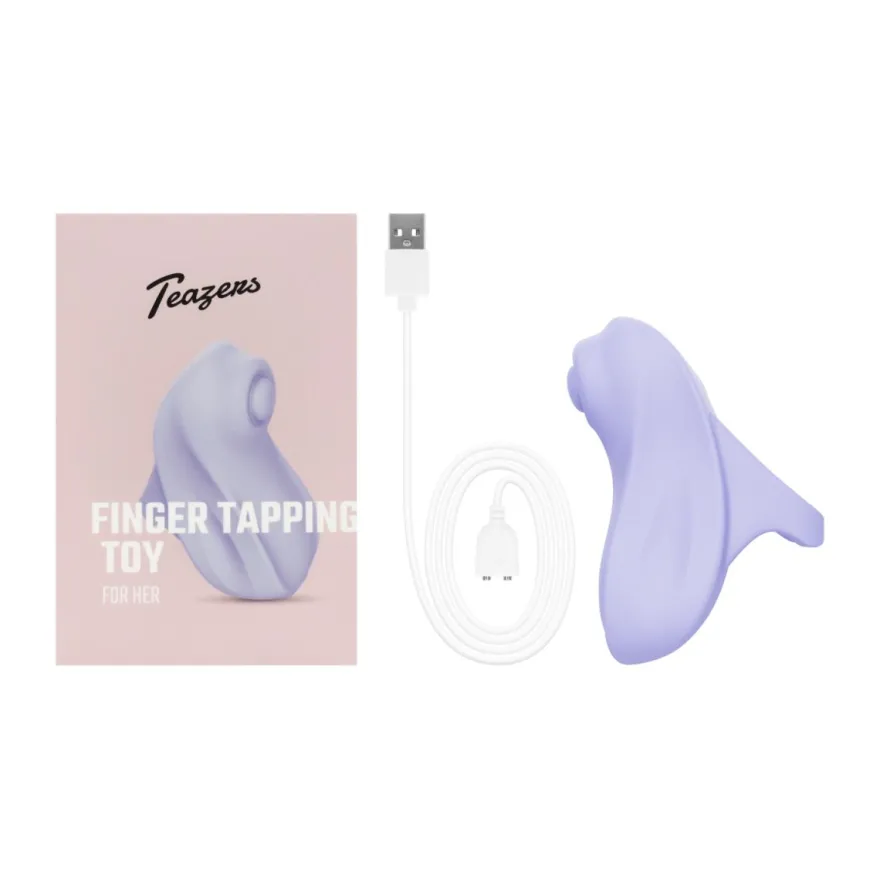 Teazers Vinger Vibrator Tikkende Stimulator Paars (1 stuk)