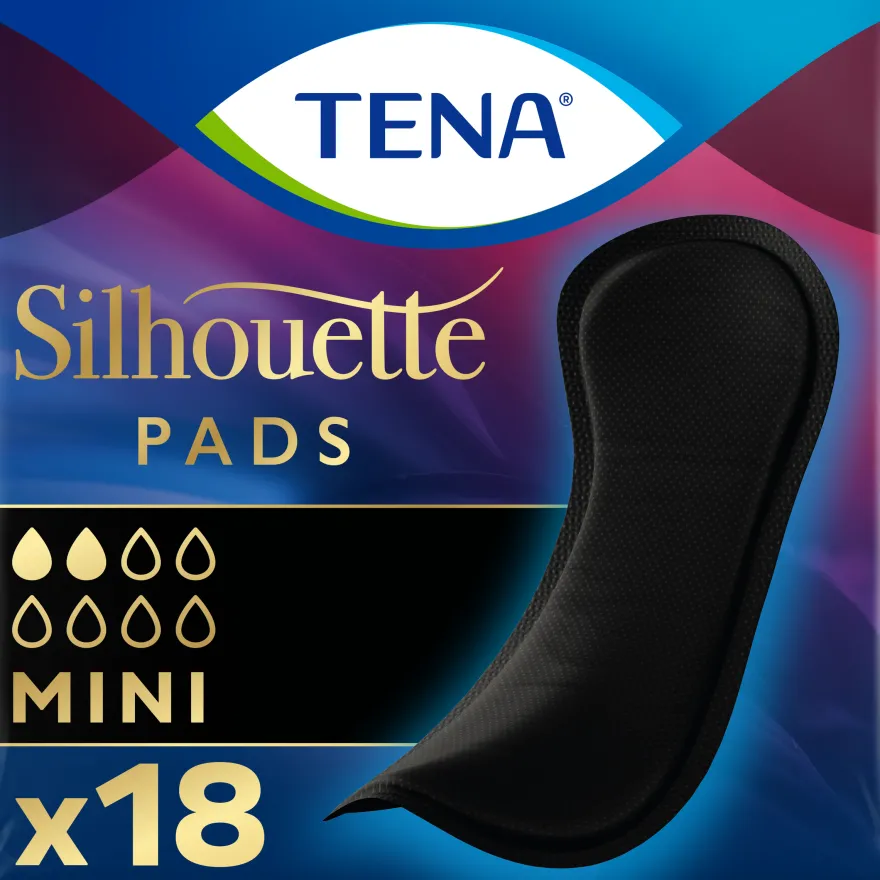 Tena Silhouette noir mini pad (18 stuks)