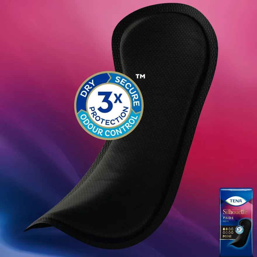 Tena Silhouette noir mini pad (18 stuks)