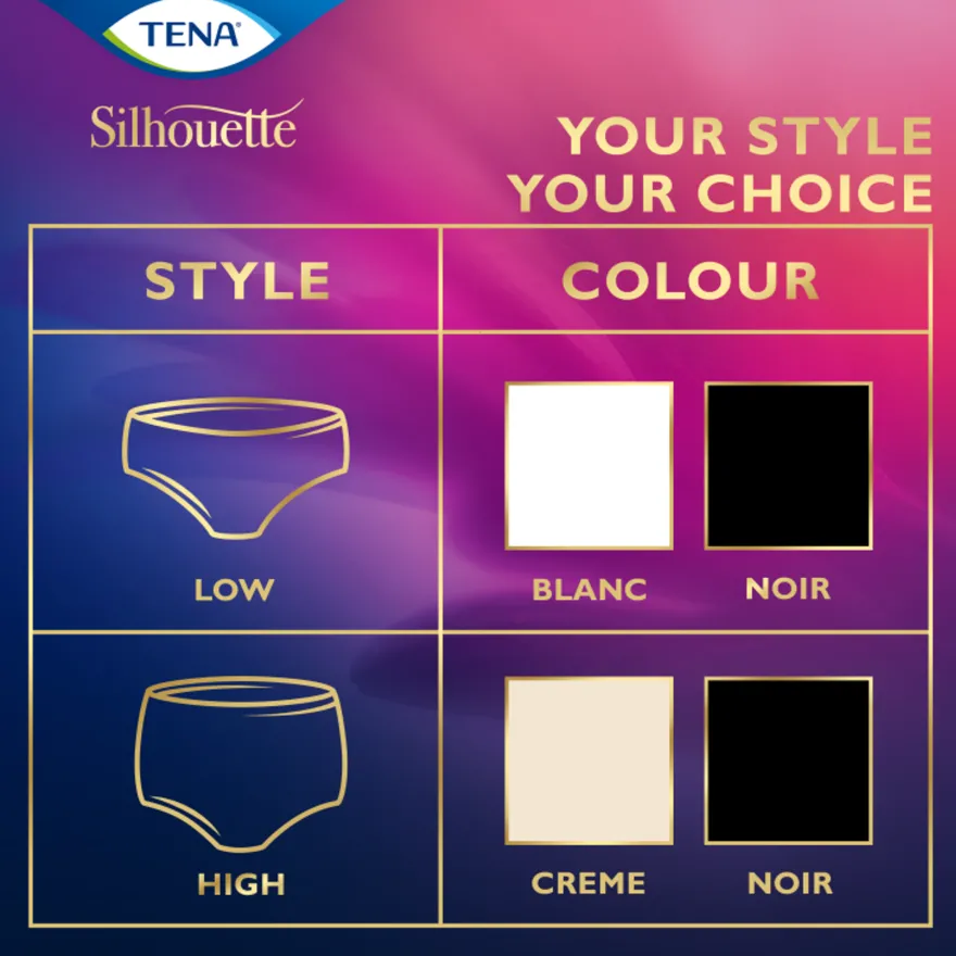 Tena Silhouette Plus Blanc – Lage Taille L (10 stuks)