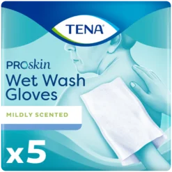 Tena Wet Wash Glove Mild Geparfumeerd (5 stuks)