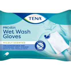Tena Wet Wash Glove Mild Geparfumeerd (5 stuks)