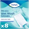 Tena Wet Wash Gloves No Perfume (8 stuks)