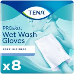 Tena Wet Wash Gloves No Perfume (8 stuks)