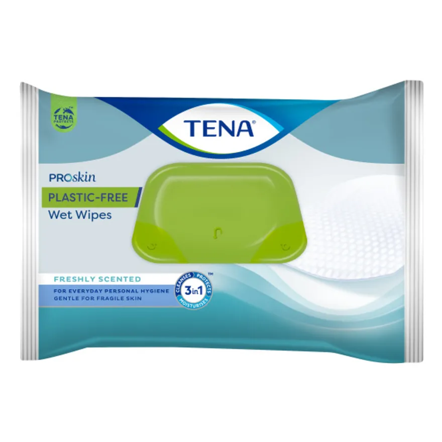 Tena Wet Wipes Plastic Free (48 stuks)