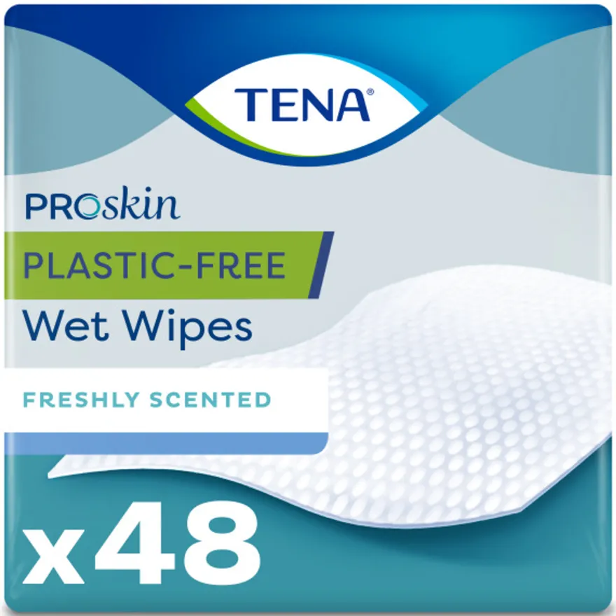 Tena Wet Wipes Plastic Free (48 stuks)