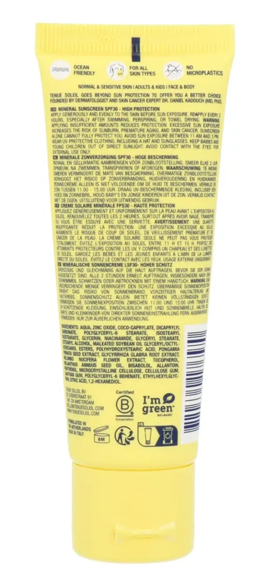 Tenue Soleil Mineral Sunscreen SPF30 (30 ml)