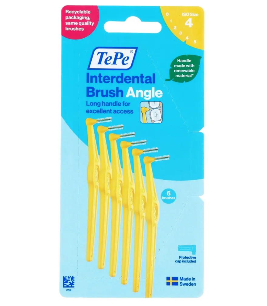 TePe Interdentale Rager Angle Geel ISO Size 4 (6 stuks)