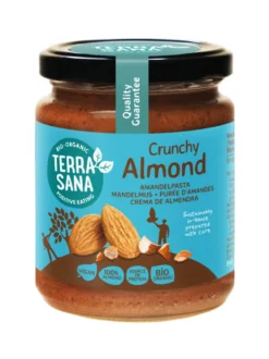 TerraSana Amandelpasta bruin crunchy (250 gr)
