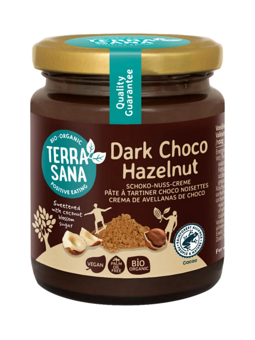 Terrasana Choco Hazelnootpasta Puur Bio (250 gr)