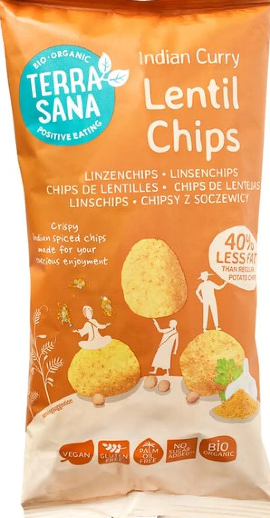 TerraSana Linzenchips Indian Curry (75 gr)