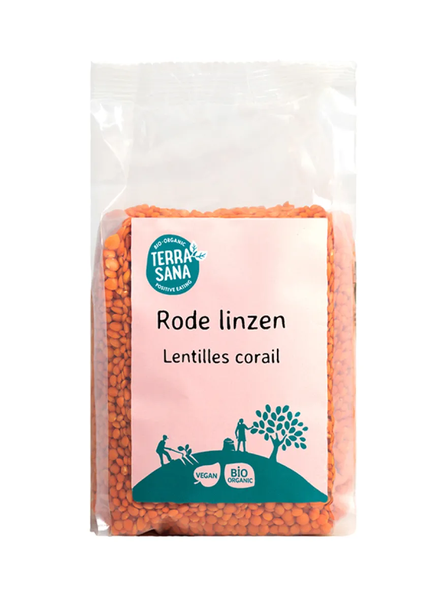 TerraSana Linzen rood bio (500 gr)