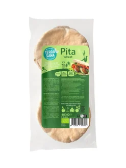 TerraSana Pitabroodjes Tarwe (480 gr)