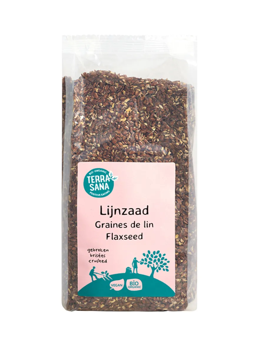Terrasana Raw Lijnzaad Gebroken Bio (400 gr)