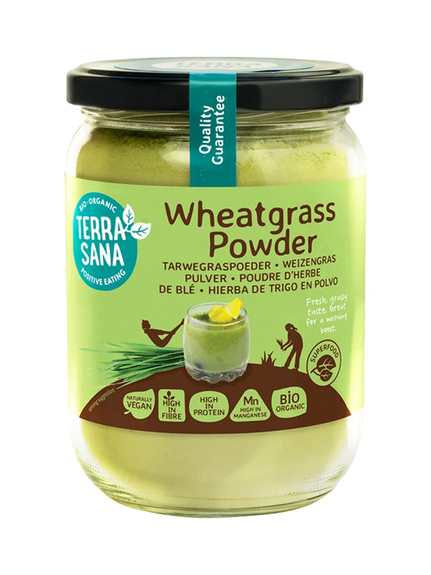 Terrasana Raw Tarwegras Poeder In Glas Bio (130 gr)