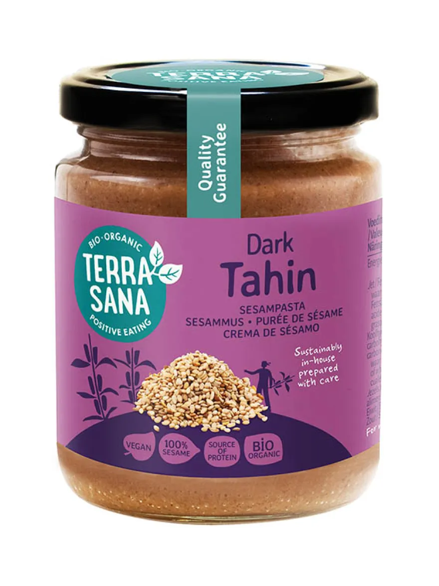 TerraSana Tahin bruin sesampasta zonder zout bio (250 gr)