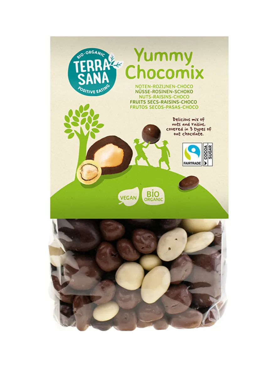 TerraSana Yummy chocomix noten rozijnen choco bio (200 gr)