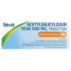 Teva Acetylsalicylzuur 500 mg (20 tabletten)