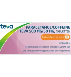 Teva Paracetamol coffeine 500/50 (20 tabletten)