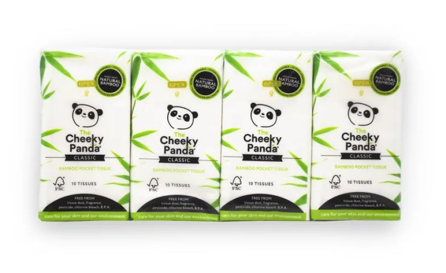 The Cheeky Panda Bamboo zakdoekjes (8 x 10 stuks)
