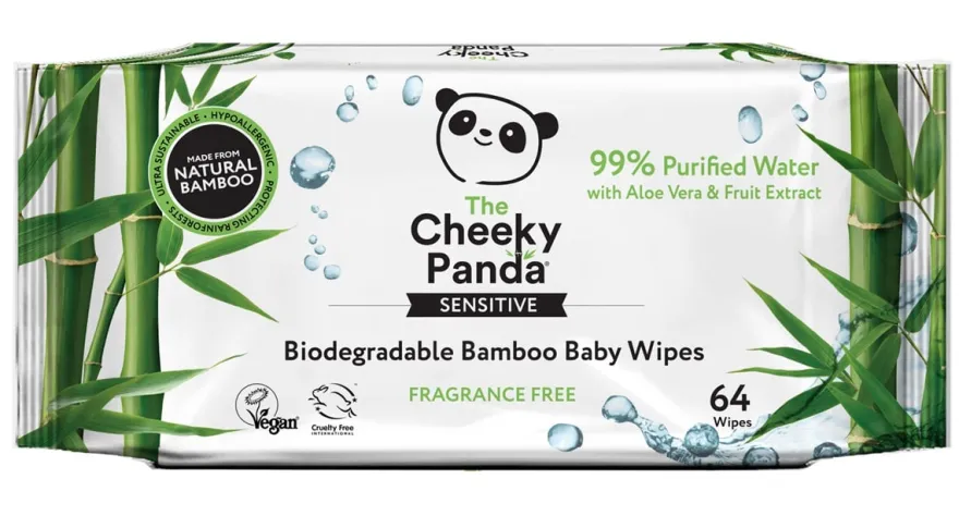 The Cheeky Panda Billendoekjes Bamboo (64 stuks)