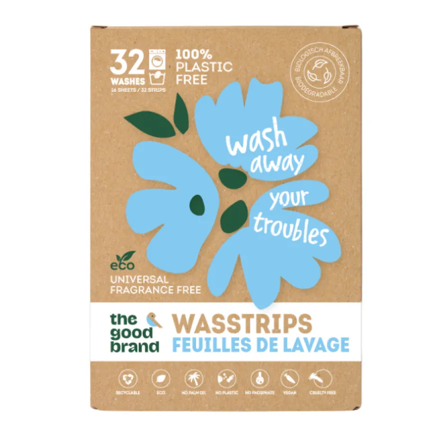 The Good Brand Wasstrip Parfumvrij (32 stuks)