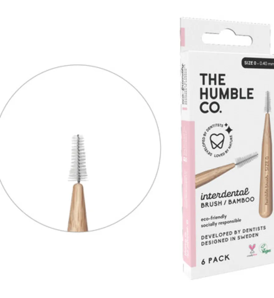 The Humble Co. Interdental borstel 0.40 mm roze (6 stuks)