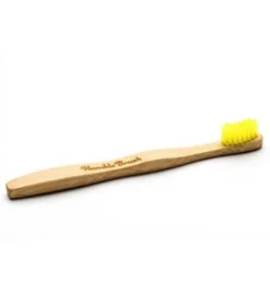 The Humble Co. Tandenborstel bamboe kids geel brush soft (1 stuk)