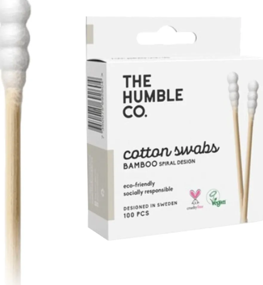 The Humble Co. Wattenstaafjes Wit Spiraal (100 stuks)