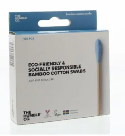 The Humble Co. Wattenstaafjes Bamboe Blauw (100 stuks)