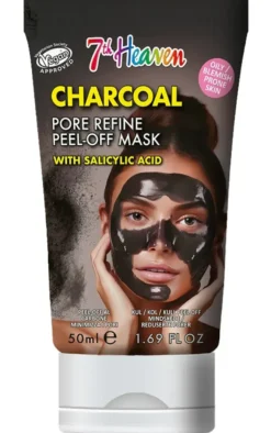 7th Heaven Charcoal Porien Verfijnende Peel-off Masker met Salicylzuur (50 ml)