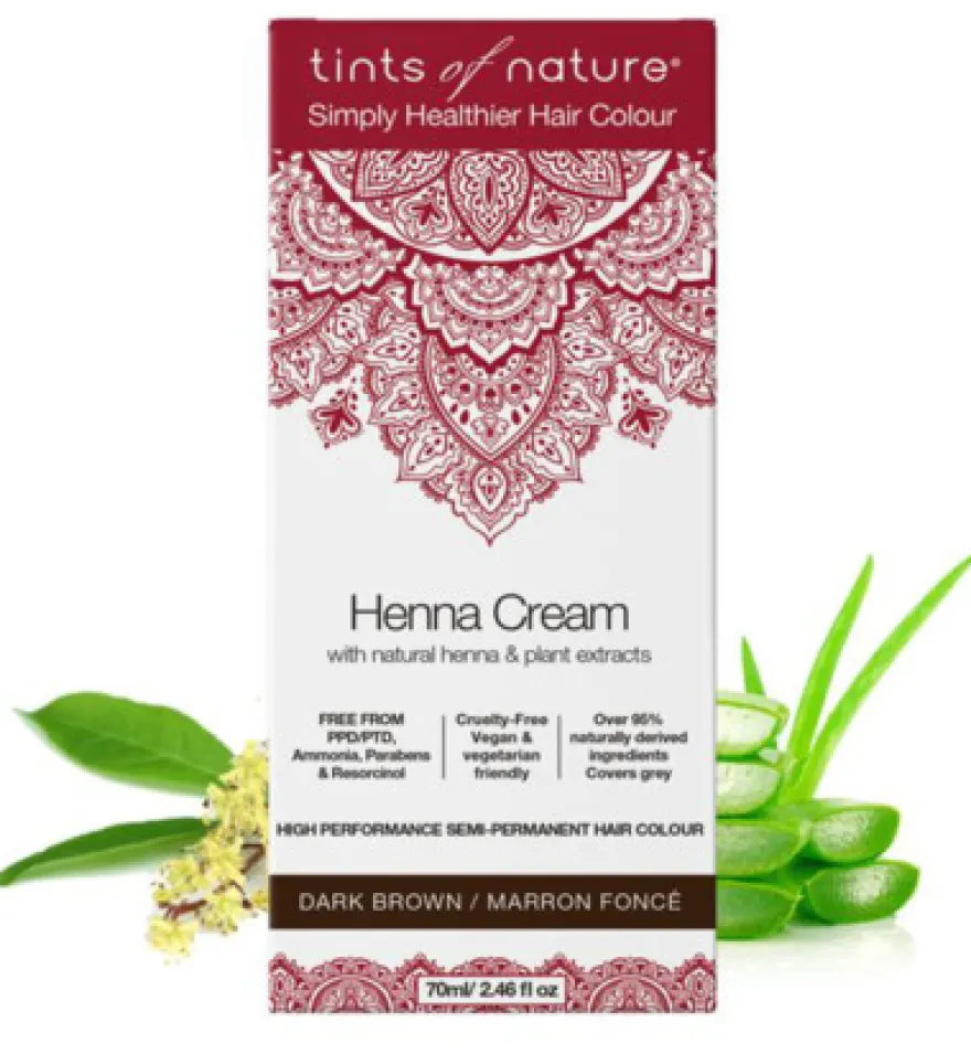 Tints Of Nature Henna cream dark brown semi permanent (70 ml)