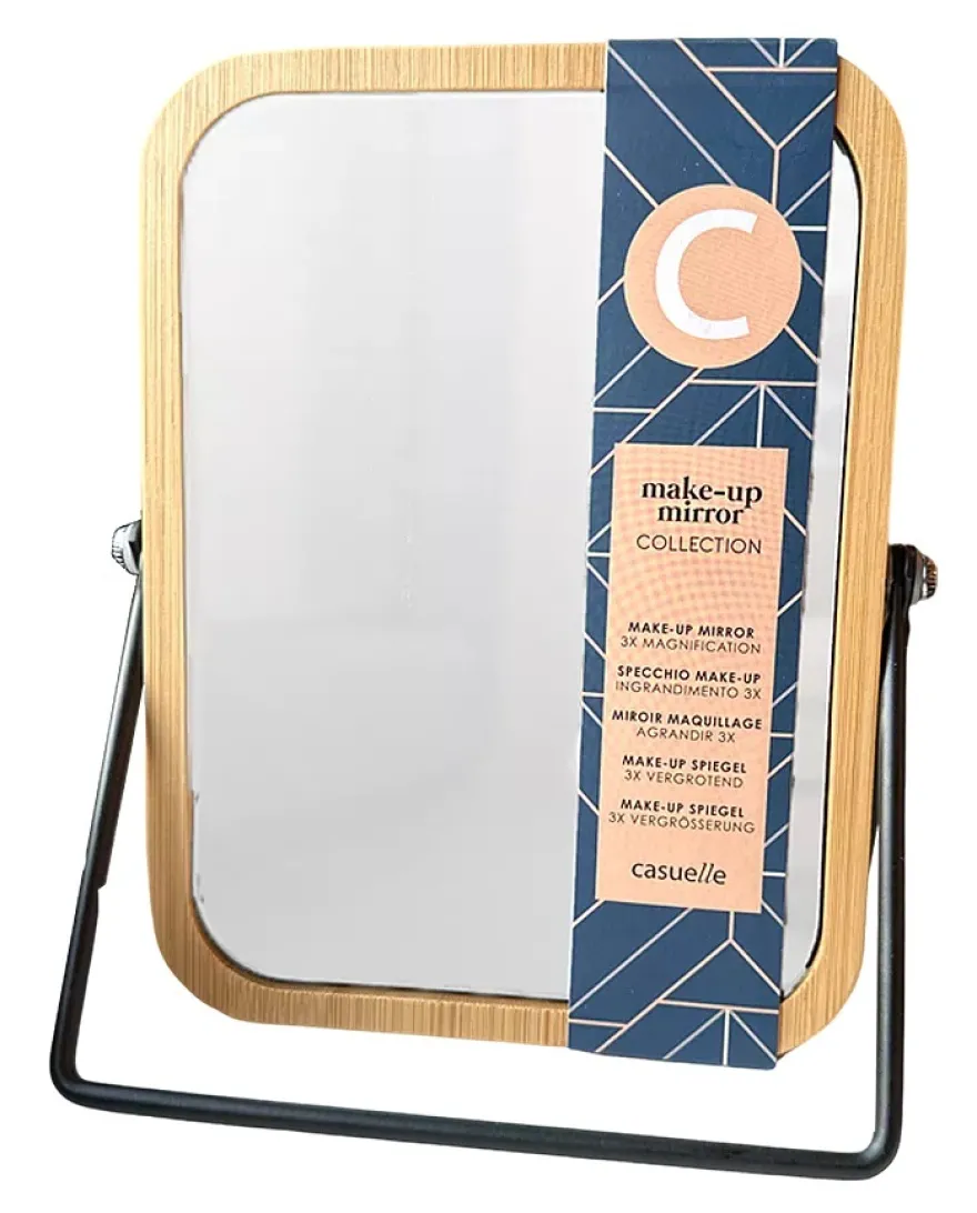 Treffina Bamboe Make-up Spiegel 3x Vergroot (1 stuk)