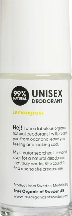 True Organic of Sweden Deodorant Undercover Agent – Lemongrass (50 ml)