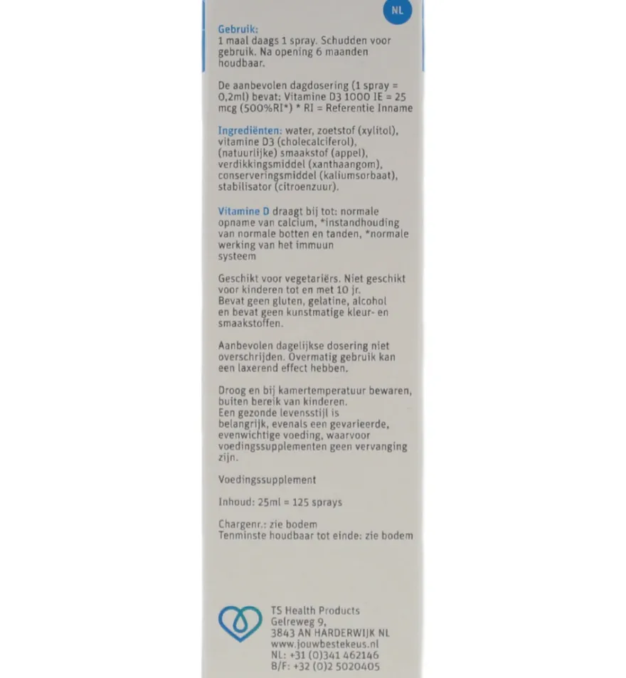 TS Choice Vitaminespray vitamine D 1000 (25 ml)