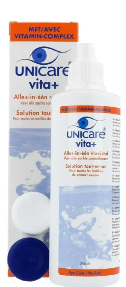 Unicare Vita+ Alles-in-een Lenzenvloeistof voor Zachte Contactlenzen (250 ml)