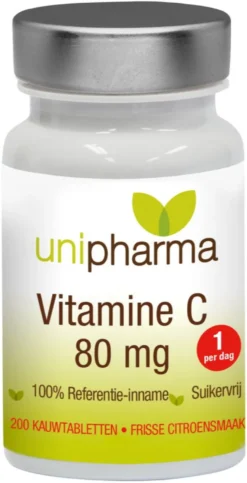 Unipharma Vitamine C 80mg Kauwtabletten (200 kauwtabletten)