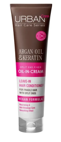 Urban Care Argan Oil & Keratin Oil-in-cream Leave-in Hair Conditioner (150 ml)