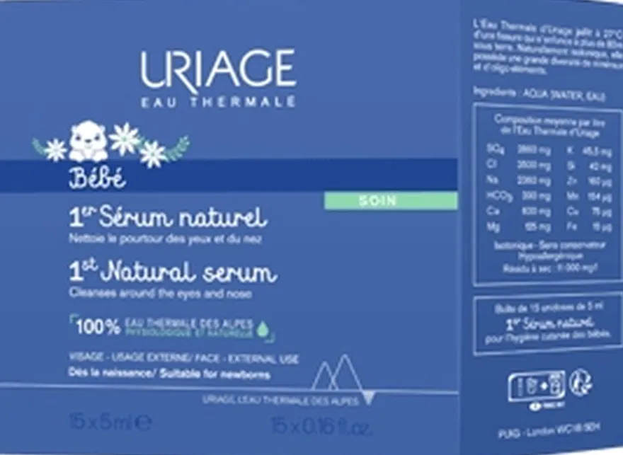 Uriage Bebe 1er serum naturel unidose (15 ml)