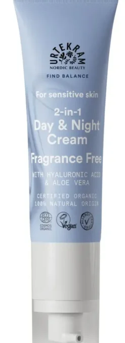 Urtekram 2-in-1 Day & Night Cream Parfumvrij (50 ml)