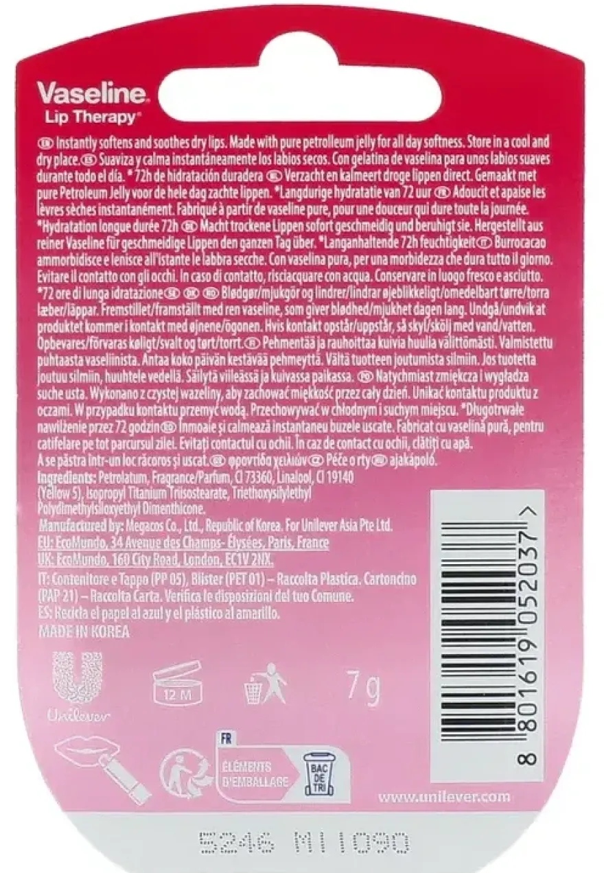 Vaseline Rosy Lips Lip Balm (7 gr)