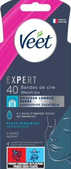 Veet Expert Koude Wasstrips Gezicht (40 stuks)