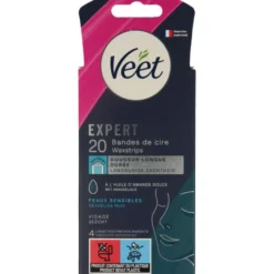 Veet Expert koude waxstrips gezicht (20 stuks)