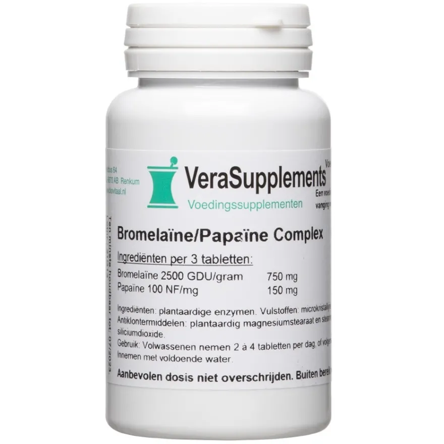 Verasupplements Bromelaïne/papaïne Complex Tabletten (100 tabletten)