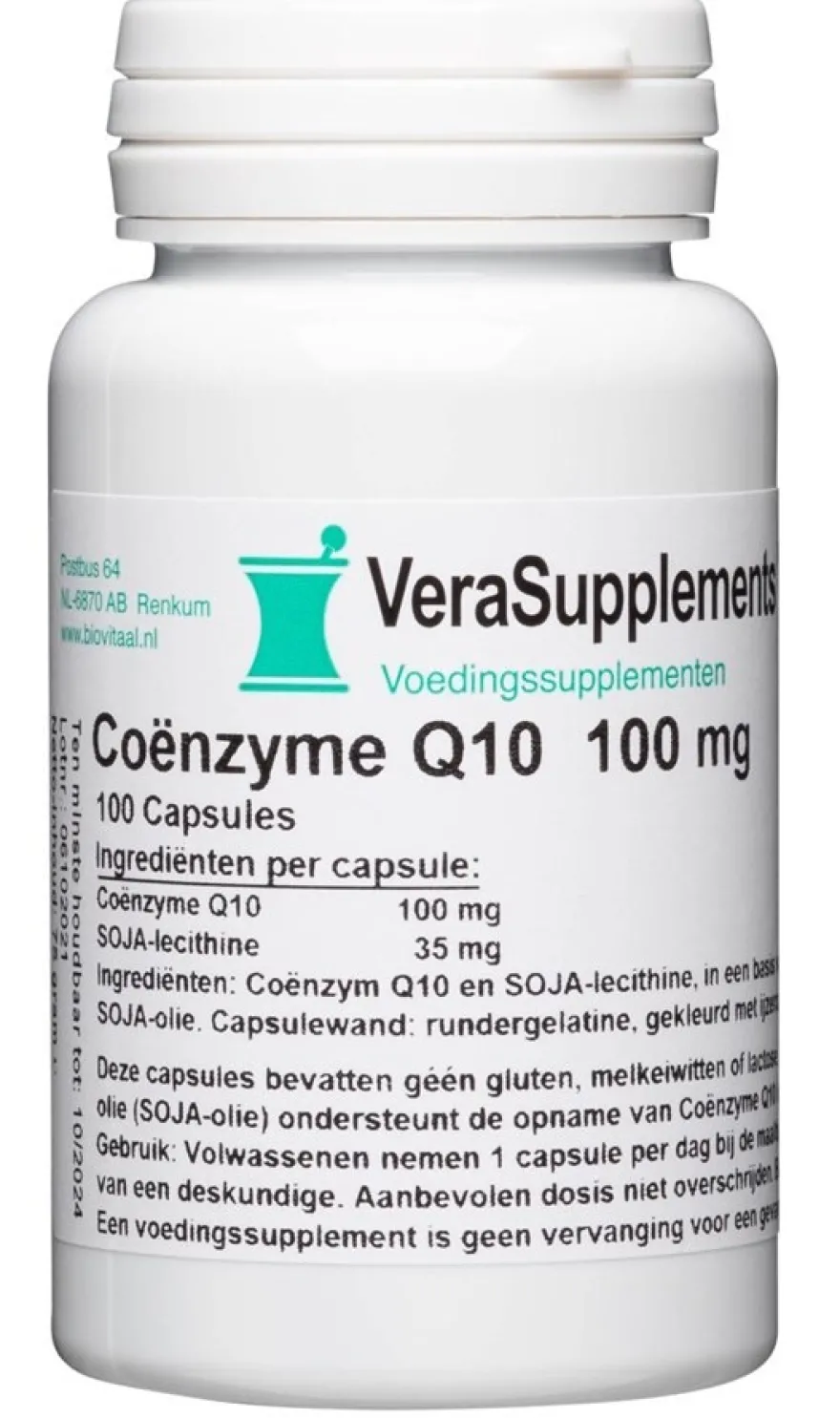 Verasupplements Coënzyme Q10 100 Mg Capsules (100 capsules)